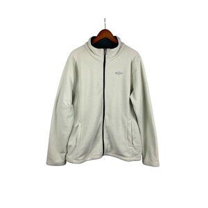 Wantdo Womens XL Full-Zip Fleece Jacket Beige